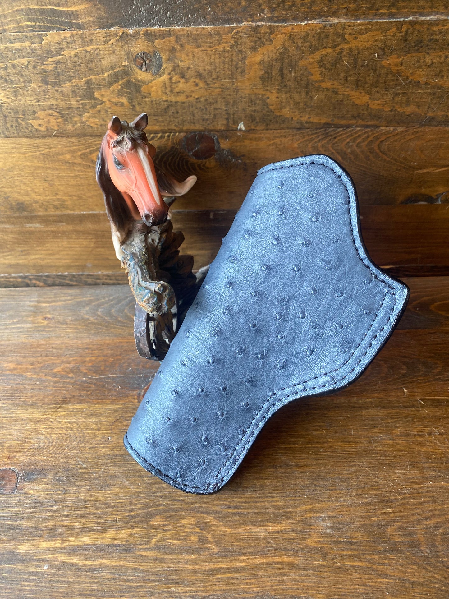 IWB. Gray full ostrich luxury holster (1911)