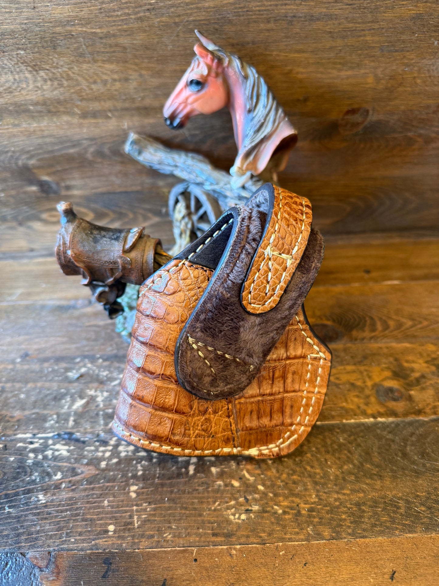 Honey crocodile skin compact holster ( Glock , 5.7 )