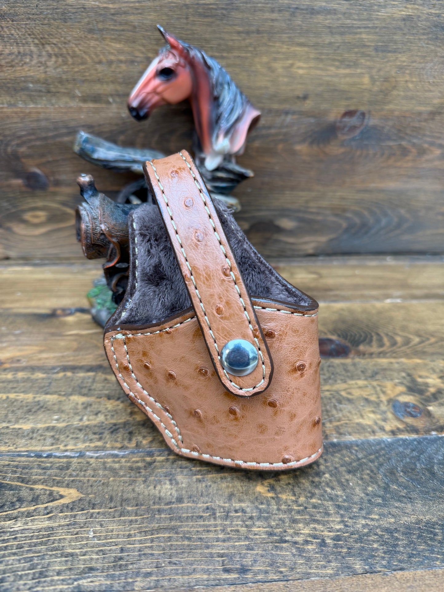 Saddle  ostrich skin compact holster (1911)