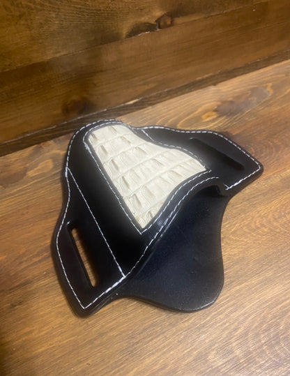 White/Black crocodile holster ( 1911 )