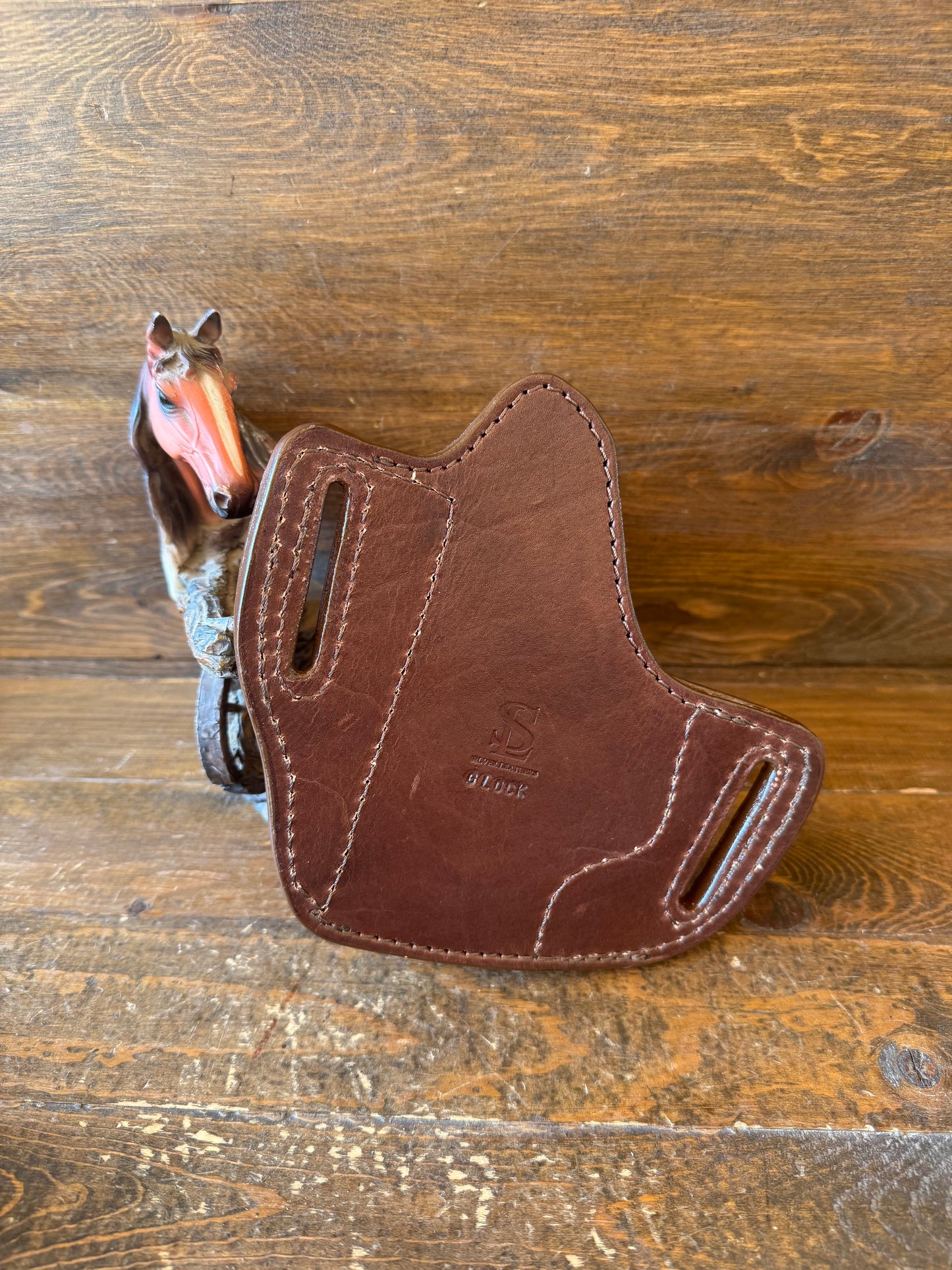 Rustic brown ostrich skin luxury holster ( Glock )