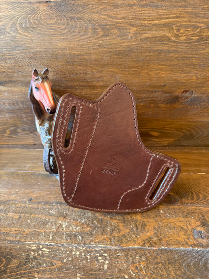 Rustic brown ostrich skin luxury holster ( Glock )