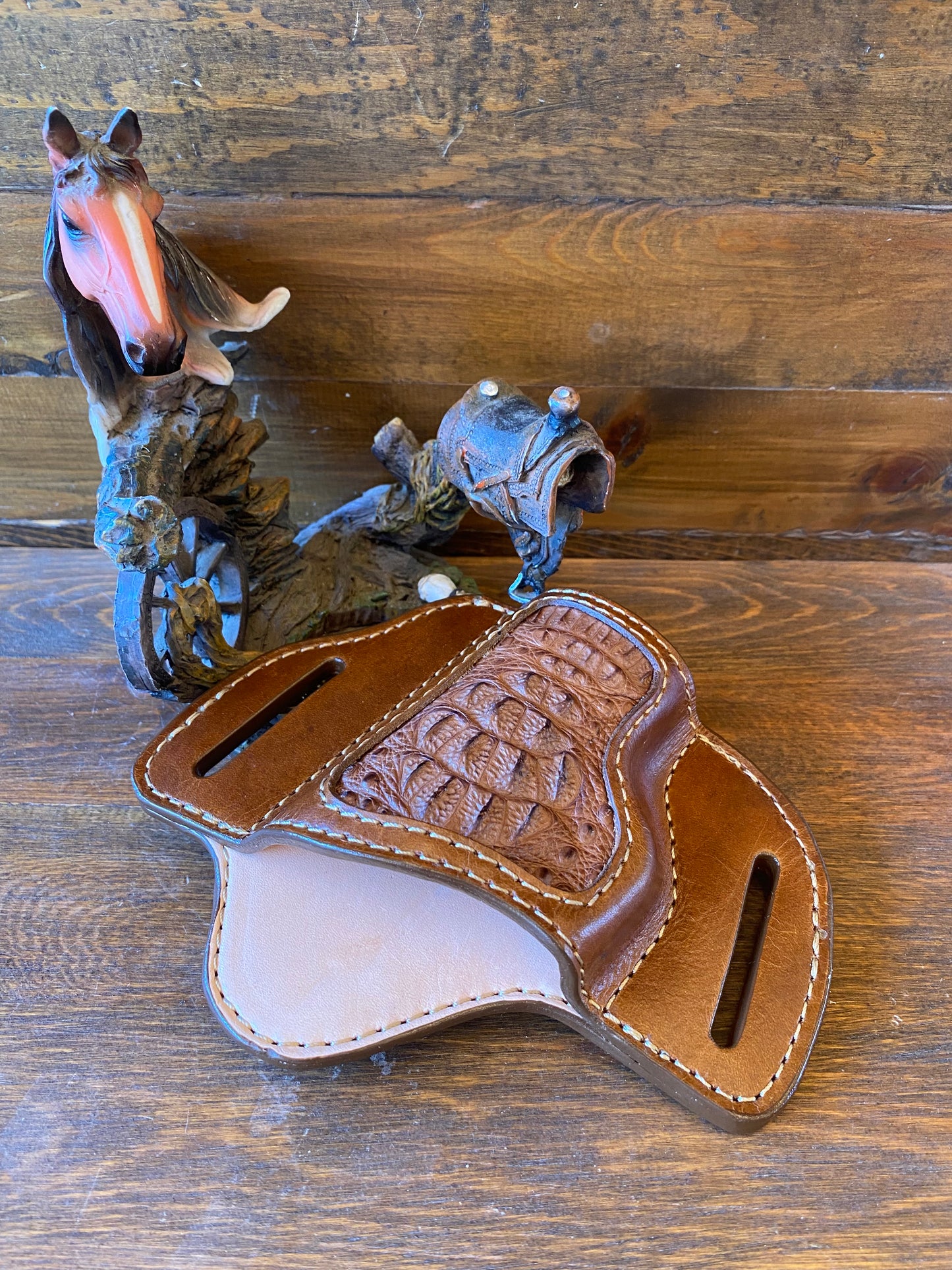 Brown crocodile neck holster (1911)