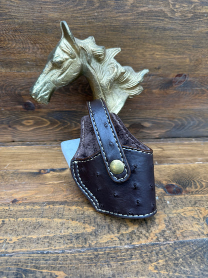 Nicotine brown ostrich compact holster (1911)