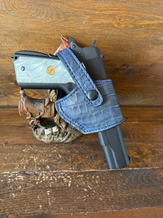 Blue crocodile skin compact holster (1911 , High power )