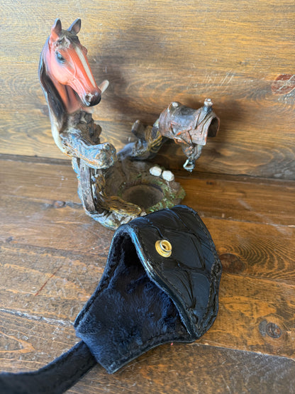 Black/gold Matte Pirarucu skin compact holster (1911)