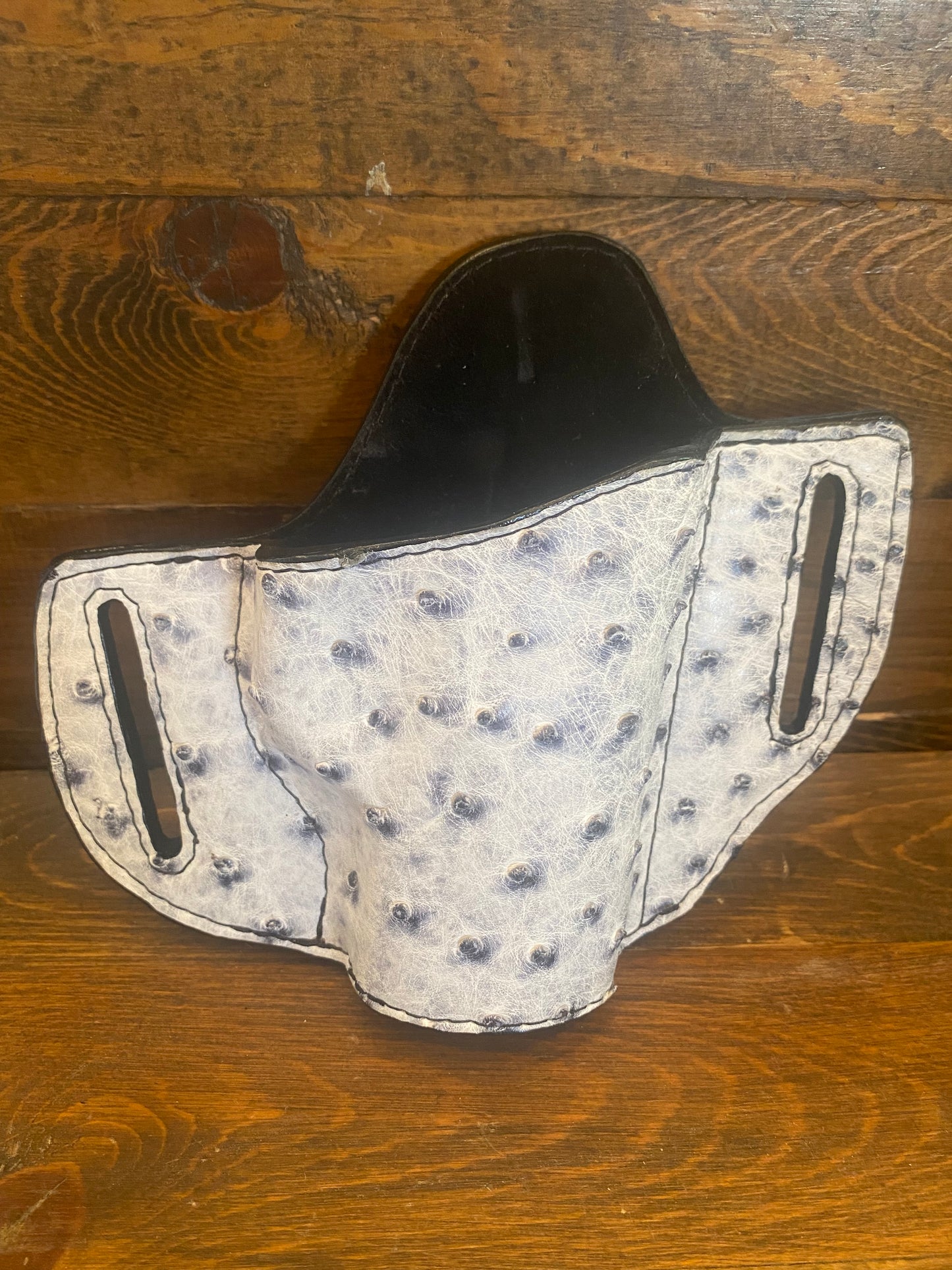 Gray/Black ostrich luxury holster (1911)