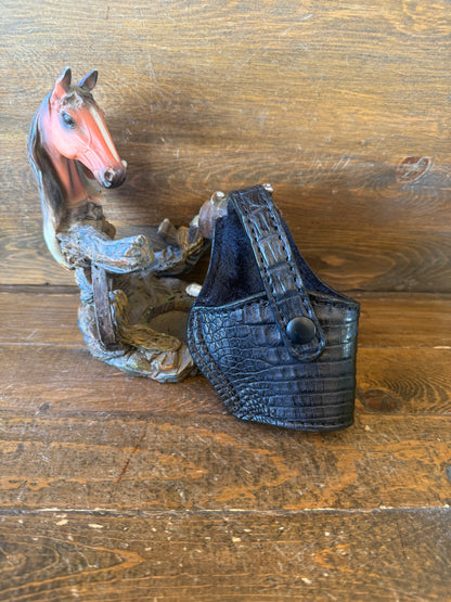 Black Crocodile belly compact holster (1911) -2