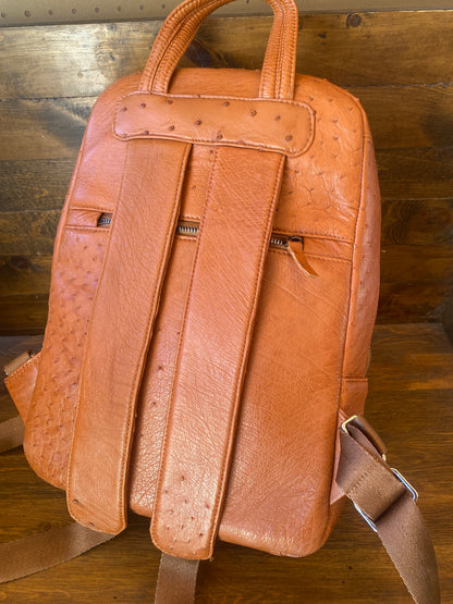 Conac full ostrich skin luxury backpack