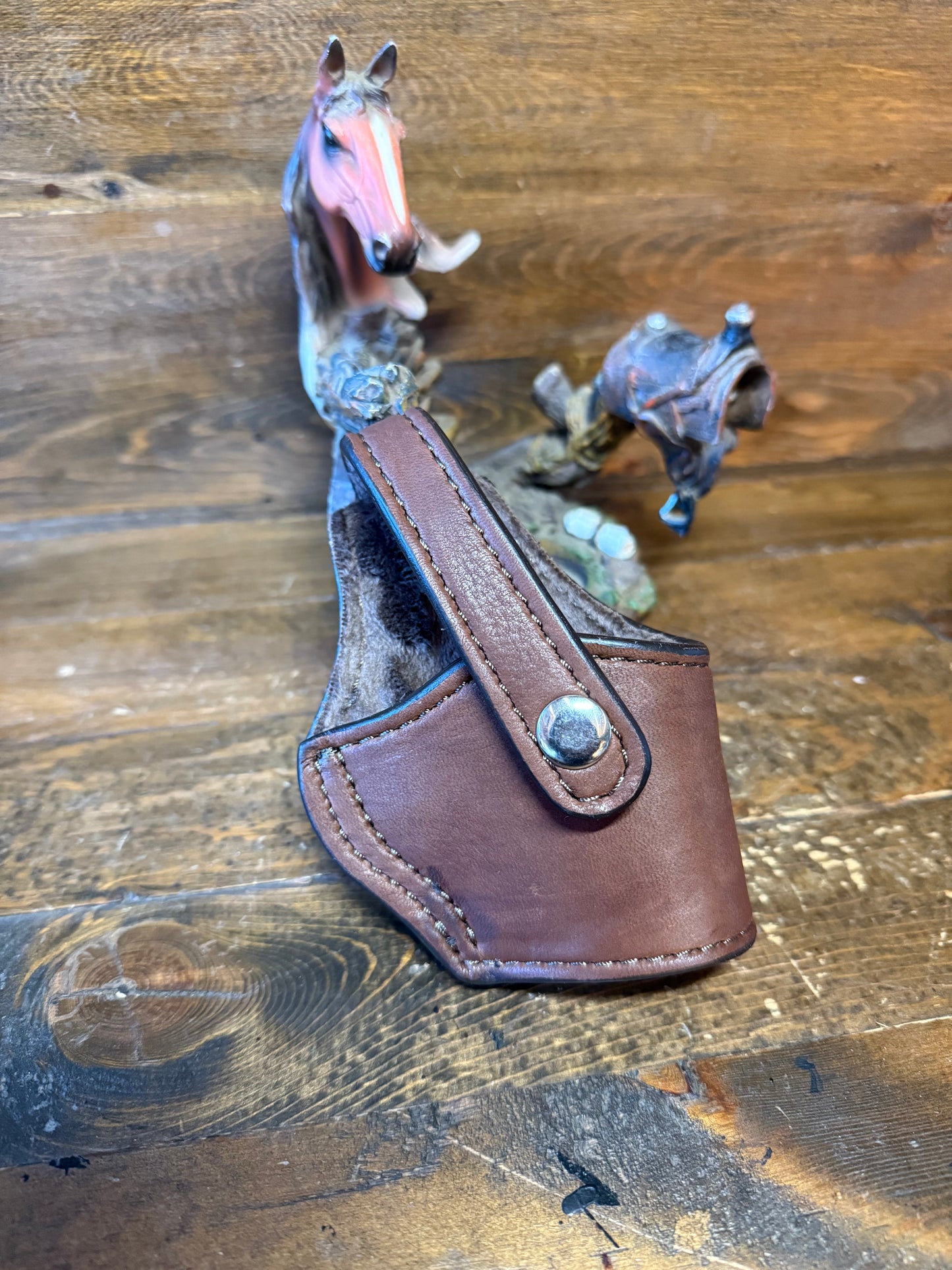 Brown deer skin luxury compact holster ( 1911 ) ( High-Power )