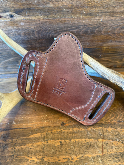 Dark brown ostrich skin bikini holster (1911)
