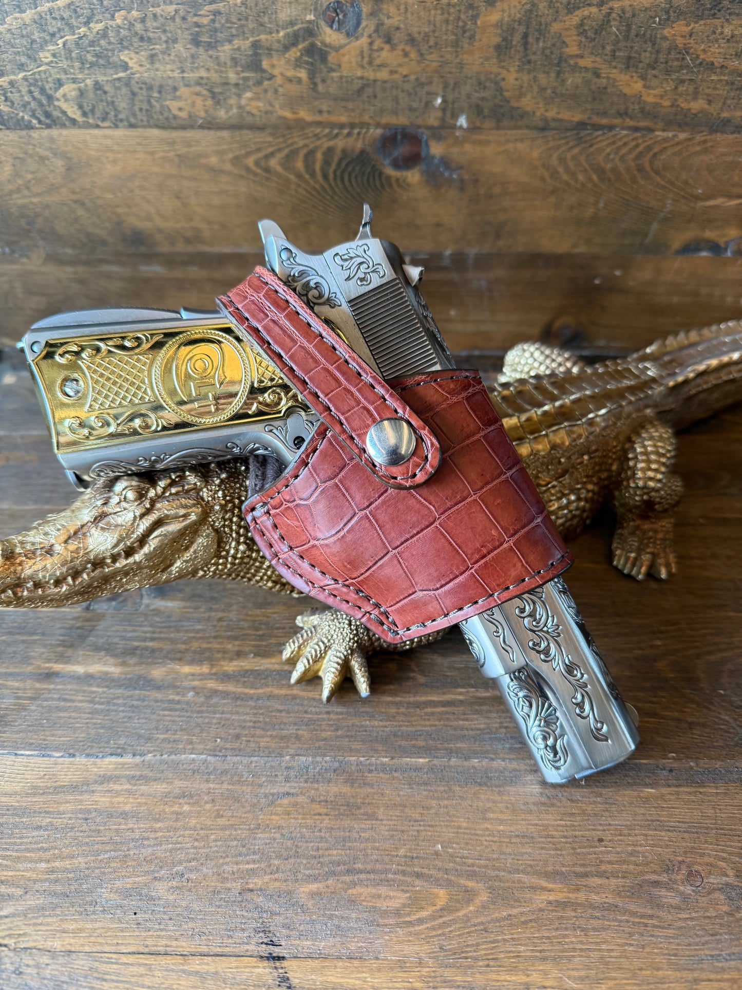 Conac/Chrome alligator belly compact holster (1911)