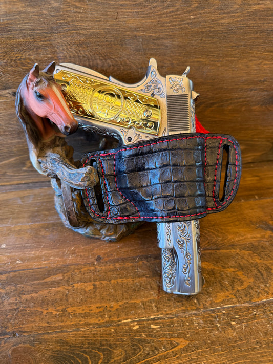 Black/red crocodile bikini holster ( 1911 )