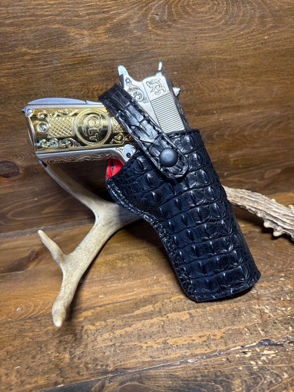 Black Alligator Hornback skin full holster 5” ( 1911 )