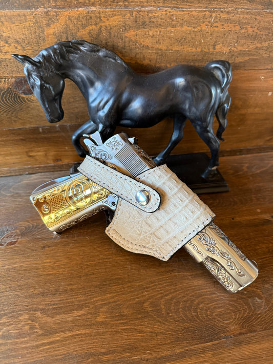 Bone crocodile compact holster (1911)