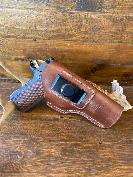 IWB Brown leather natural interior holster (1911)