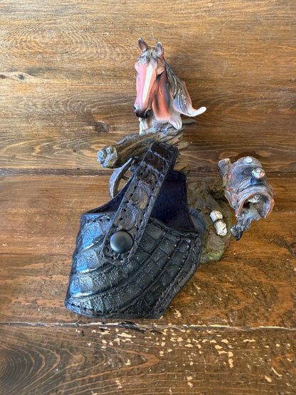 Black crocodile skin compact holster. ( 1911- Left )