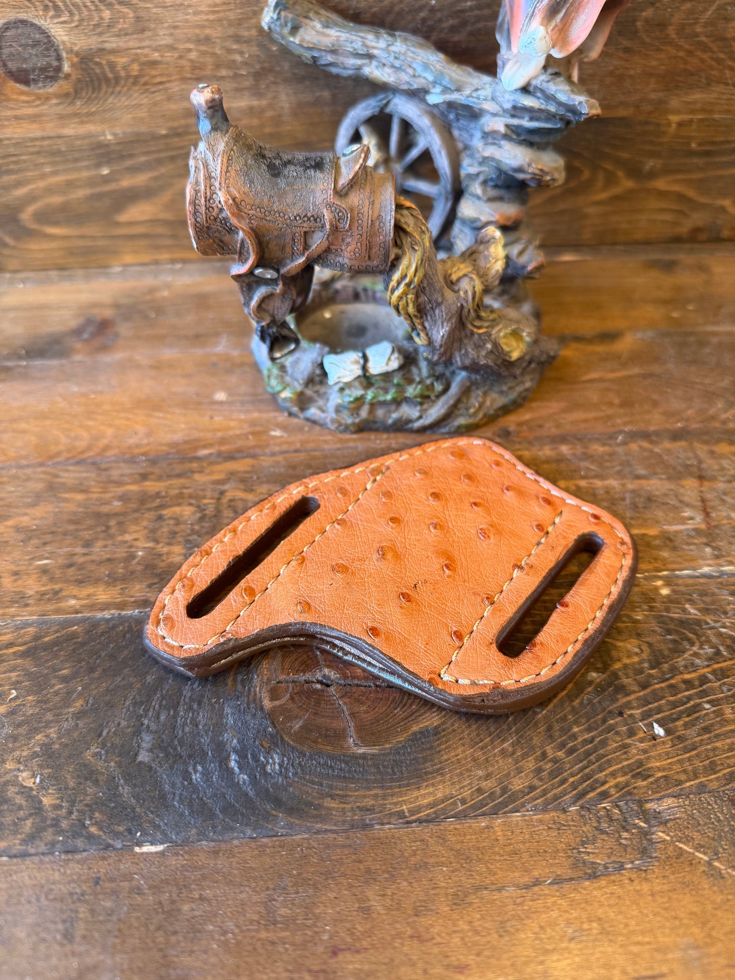 Conac ostrich skin knife sheath