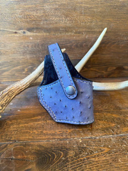 Light blue ostrich skin compact holster (1911)