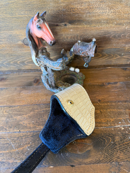 White/Bone color alligator skin compact holster (1911)