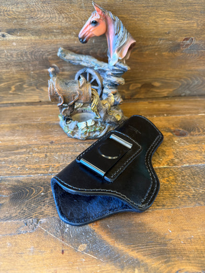 Black luxury veg-tan IWB holster (1911) 5”