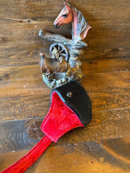 Black/Red stingray skin compact holster (1911)