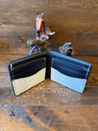 White Himalayan Crocodile skin wallet