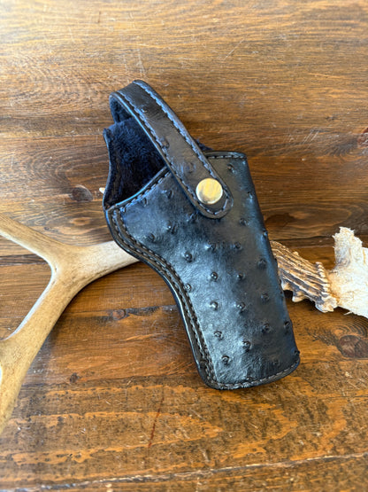 Black/gold ostrich skin full holster (1911) 5”
