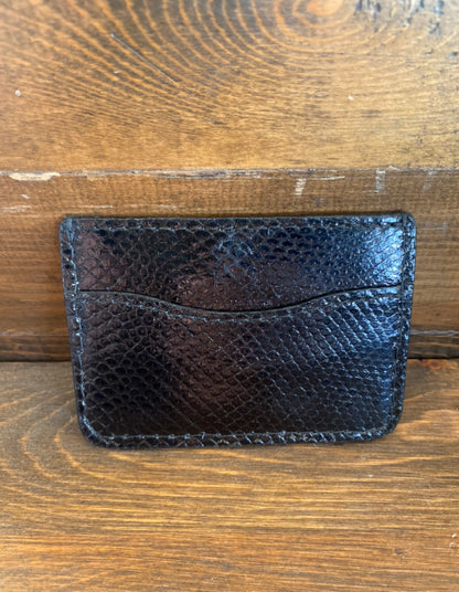 Black full lizard skin cardholder