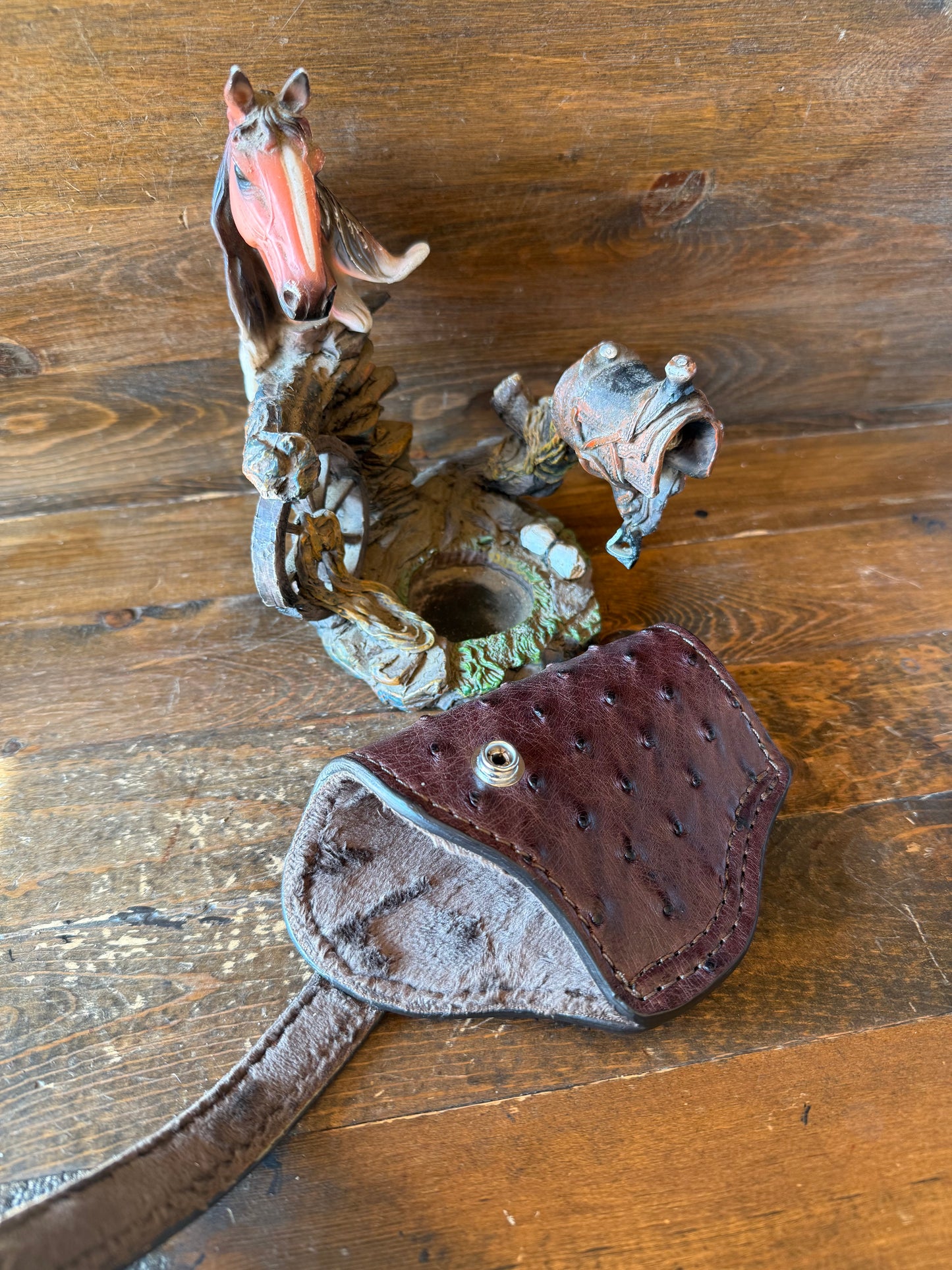 Dark Brown ostrich skin medium holster ( 1911 )