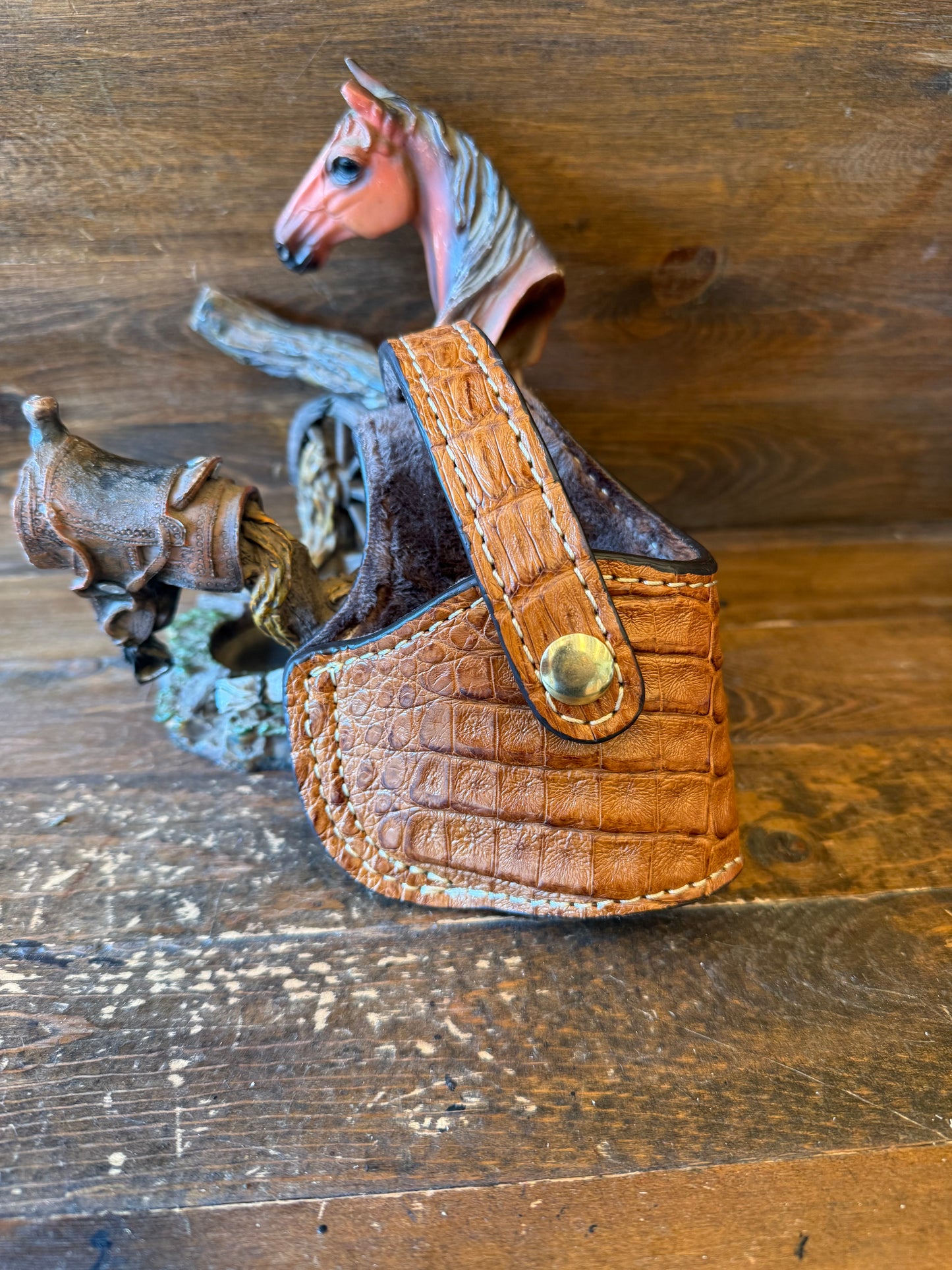 Honey crocodile skin compact holster ( Glock , 5.7 )