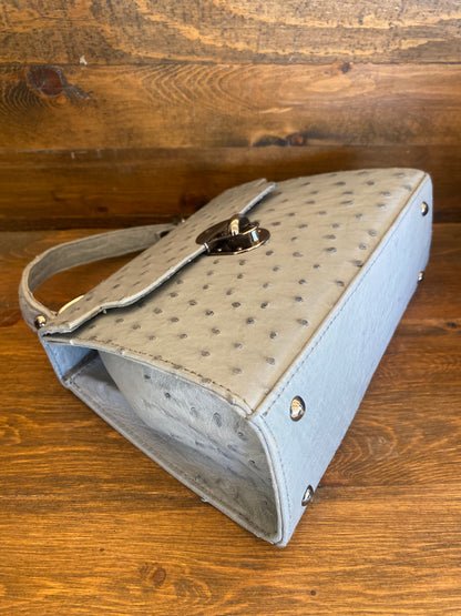 Gray ostrich women’s handbag