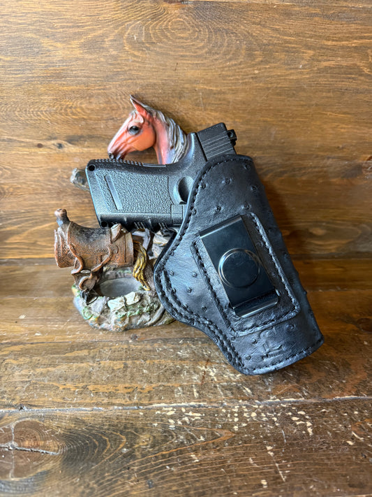 IWB Black ostrich skin luxury holster. ( Glock )