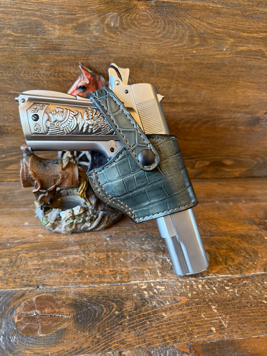 Olive/Green  alligator belly compact holster (1911)