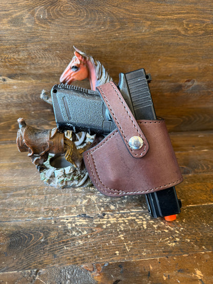 Brown veg tan compact holster ( Glock )