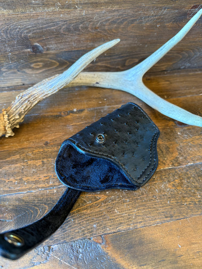 Black ostrich  skin medium holster (1911)
