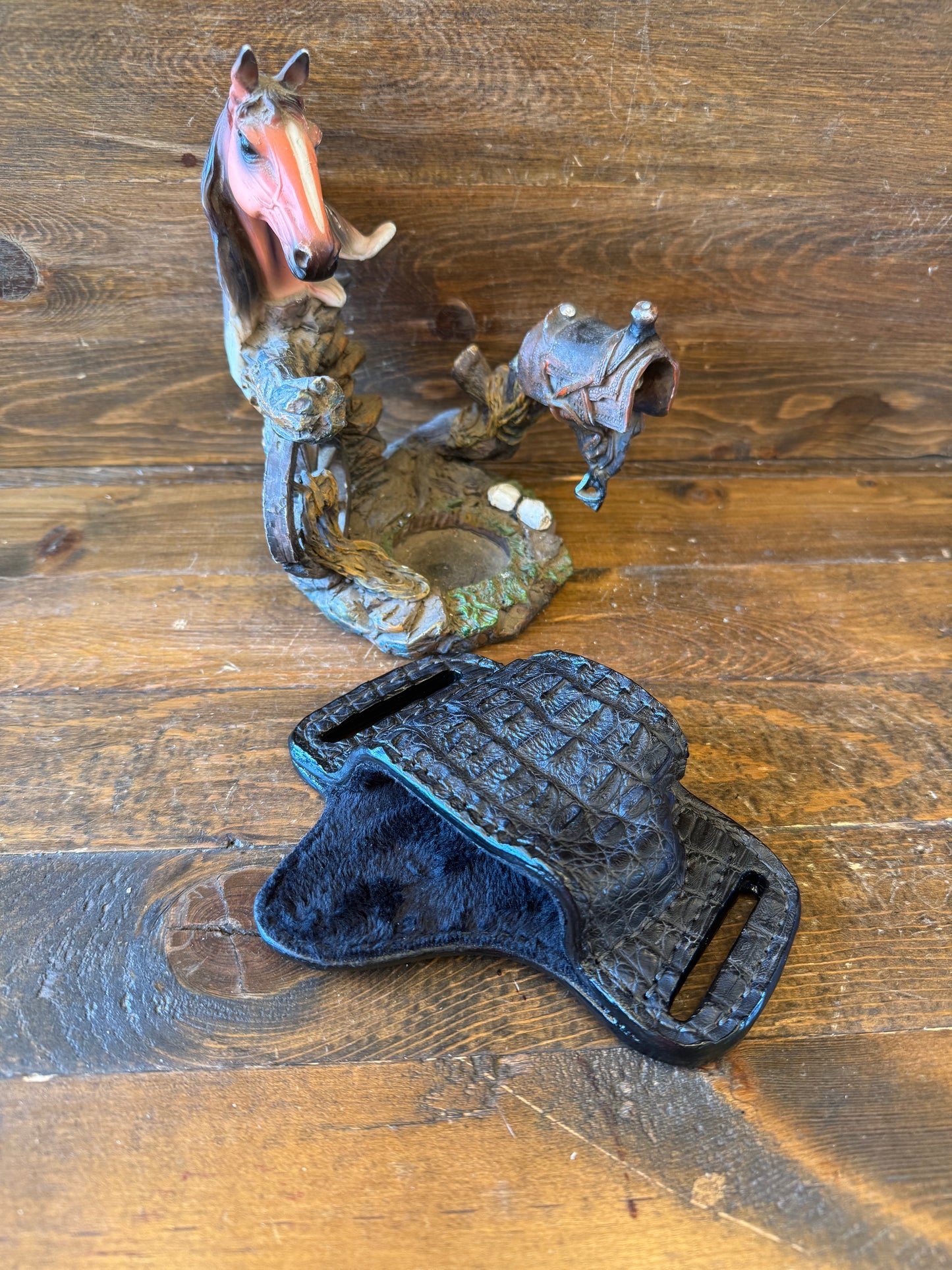 Black Crocodile hornback bikini holster (1911)