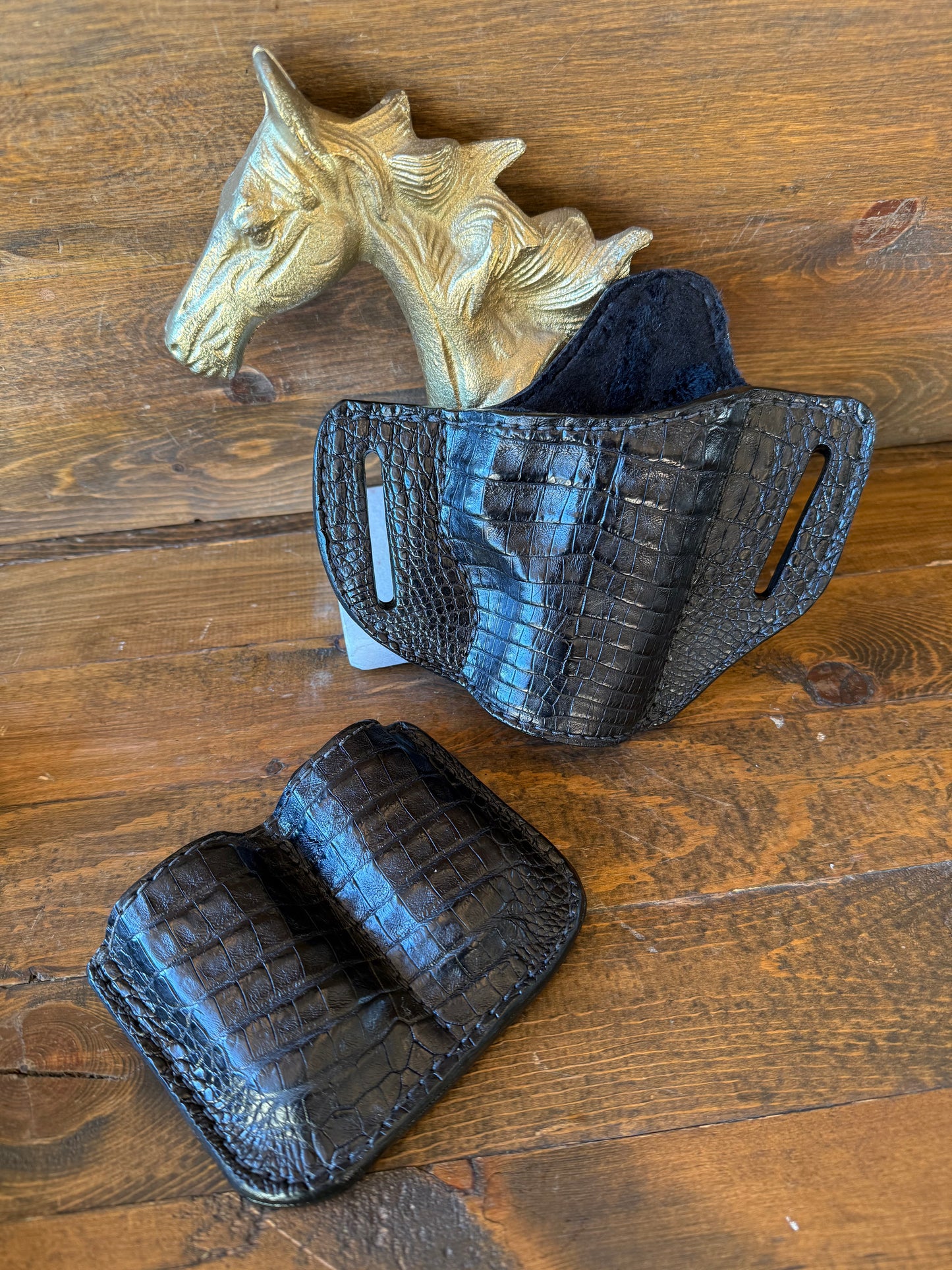 Black crocodile Belly holster/2 magz set (1911)