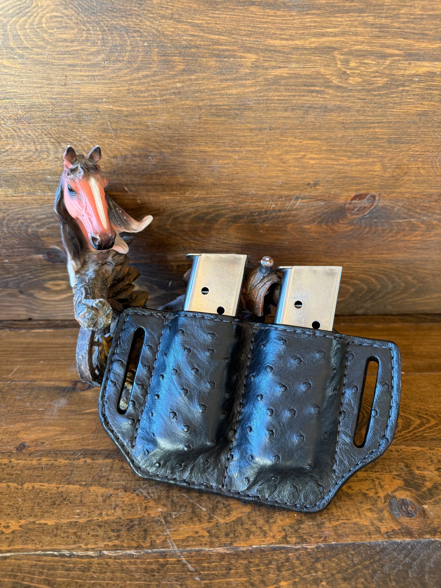 Black ostrich 2 magz holster (1911)