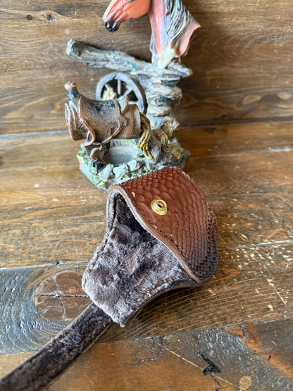 Matte brown snake skin compact holster (1911)