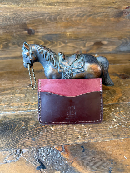 Conac Alligator skin cardholder. / Natural edges