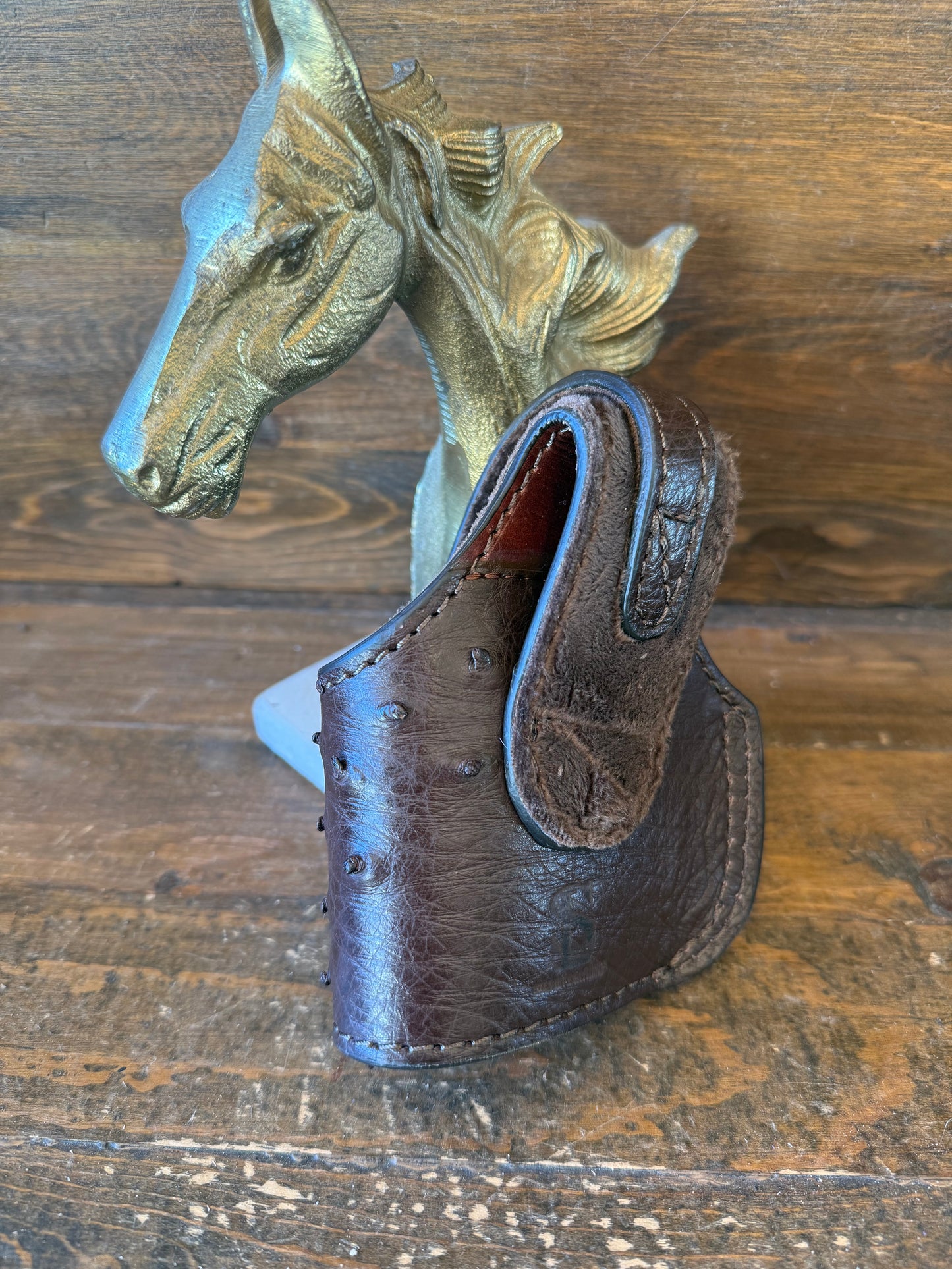 Dark Brown ostrich skin compact holster (Glock)