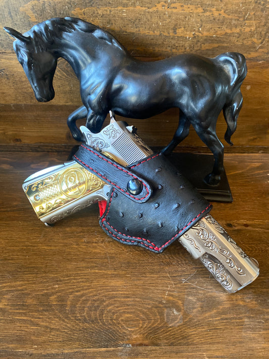 Black/red Ostrich luxury holster (1911)