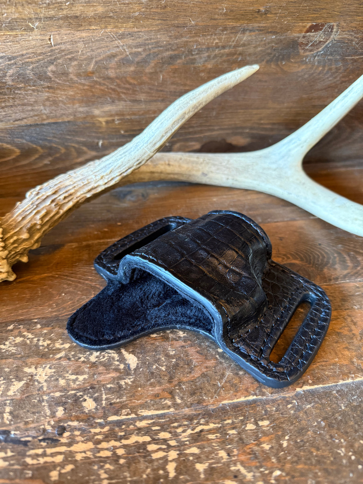 Black Crocodile Skin Bikini Holster ( Black label 380, 1911-22 )