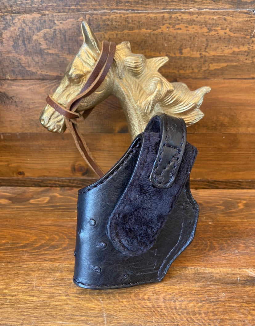 Black ostrich compact holster (1911)