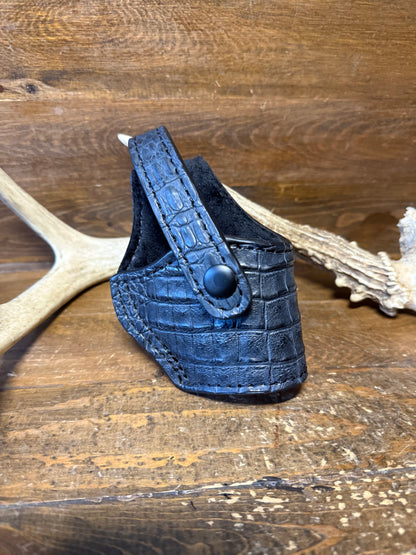 Matte black crocodile belly compact holster ( 1911 ) ( High-Power )
