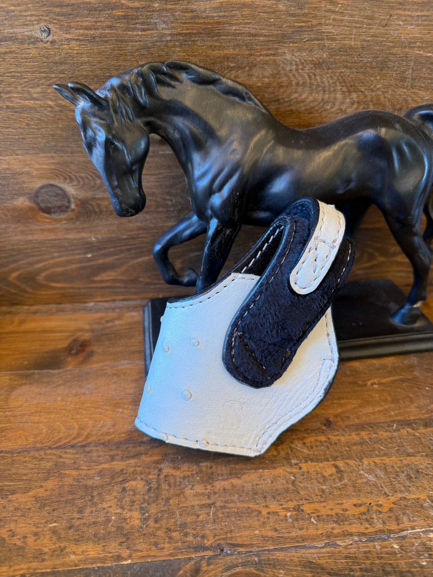 White/ Black ostrich skin compact holsters (1911)