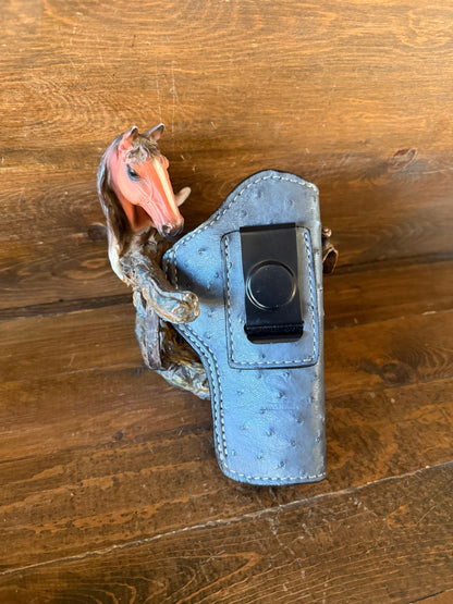 IWB. Gray full ostrich luxury holster (1911)
