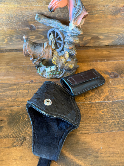 Black ostrich compact holster/1 magz set. (1911)