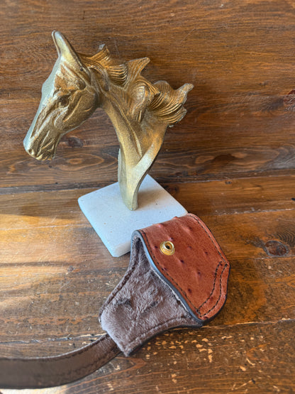 Gerbera/gold ostrich skin compact holster (1911)